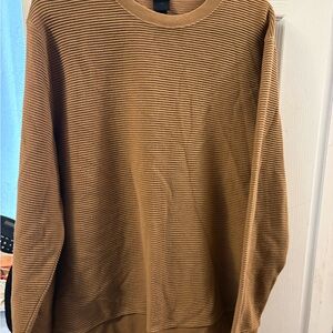 H&M Brown Ribbed Knit Sweater